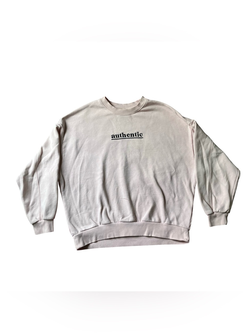 Light pink Divided H&M “authentic” sweatshirt pullover crewneck
